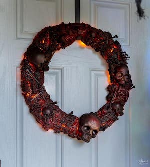 diy fire wreath