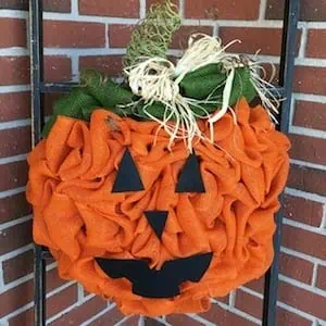 DIY PUMPKIN WREATH JACK O LANTERN