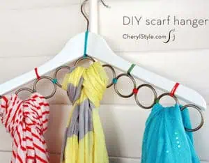 DIY scarf hanger cherylstyle cheryl najafi TH - DIY Closet Organization Ideas are all about turning chaos into order with creativity and personal flair. Whether you're dealing with a small space or just need a better way to arrange your wardrobe, these ideas are perfect for transforming your closet into a functional and stylish space.