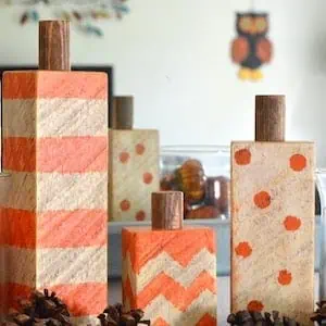 Wood Block Pumpkins 