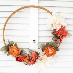 Fall Embroidery Hoop Wreath 4