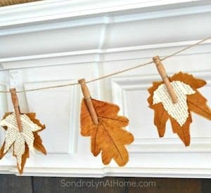 Fall Leaf Banner with Bookpage Leaves Sondra Lyn At Home.com 1