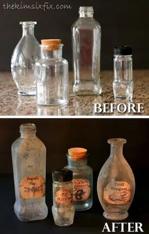 How to Distress Glass Bottles