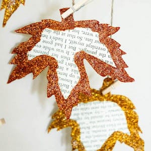 Leaf with Glitter Edges