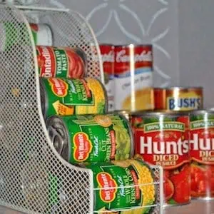 canned food magazine rack pantry organizer