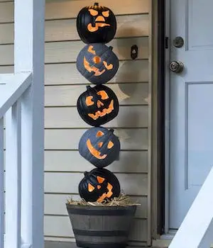 Lighted Pumpkin Topiary