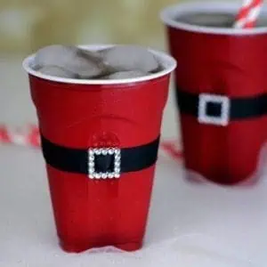 Santas Belt Plastic Cup Craft 400x550