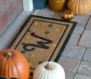 Simple Fall Monogram Doormat H2OBungalow