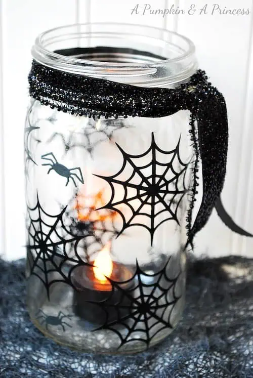 Spiderweb Mason Jar