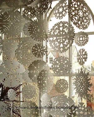 snowflake window curtain