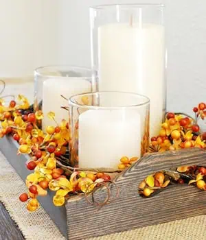 Rustic Fall Tray Centerpiece 