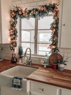 Dried Orange Garland Christmas Window Decoration