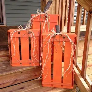 crate pumpkins fall halloween decoration