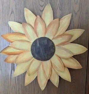 Foil Tray Sunflower Farmhouse Wall Art