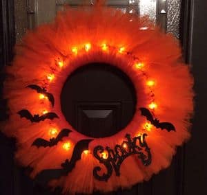 Orange Tulle Wreath