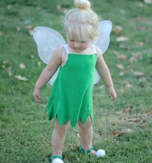 DIY Toddler Tinker Bell Halloween Costume