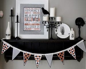 Printable Halloween Banner & Art for a Halloween mantel