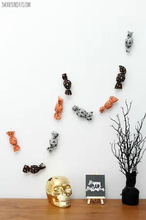 halloween fabric scrap candy craft