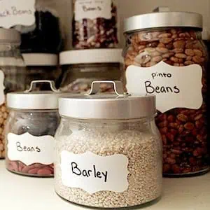 Dollar Store Jar Pantry Organization