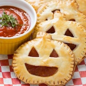 Jack O Lantern Pepperoni Pizza Pocket