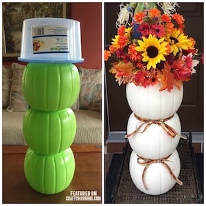 plastic pumpkin bucket craft