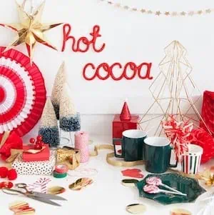 hot cocoa party DIY Clay Word