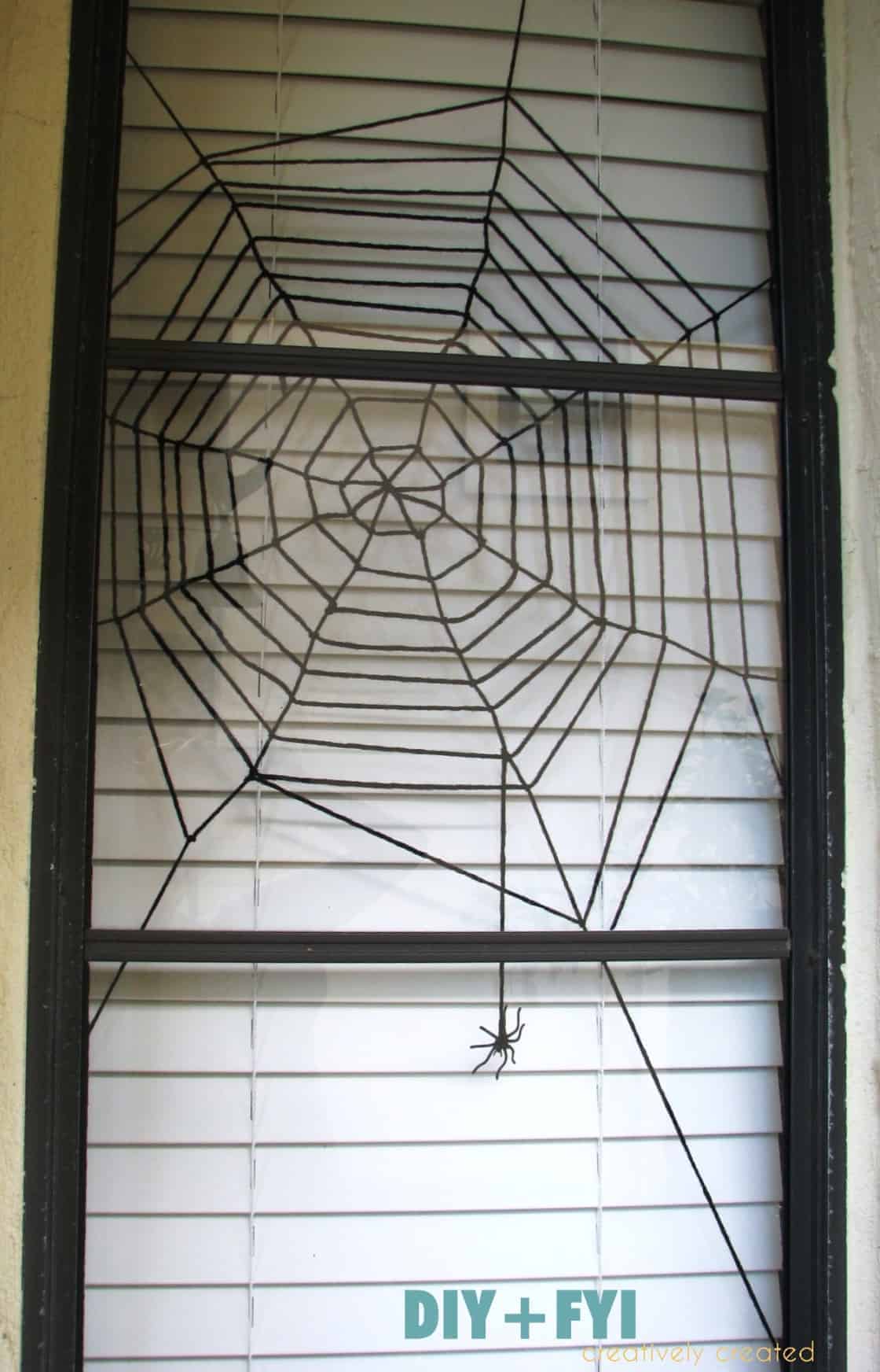 halloween spiderweb window decoration