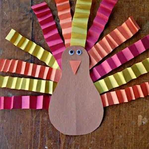 Easy Construction Paper Turkeys