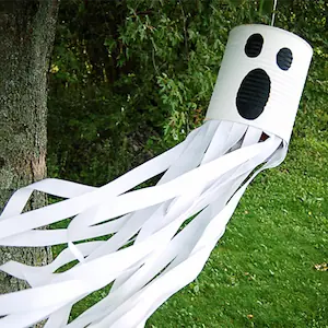 DIY Tin Can Ghost Windsock