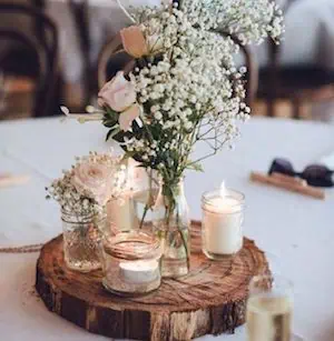 wood slice centerpiece - DIY Rustic Wedding Ideas are the perfect way to bring a sense of warmth, charm, and personalized touches to your special day. Whether you're planning a countryside celebration or simply want to incorporate the beauty of natural elements into your event, rustic wedding themes offer a timeless appeal that resonates with many couples.