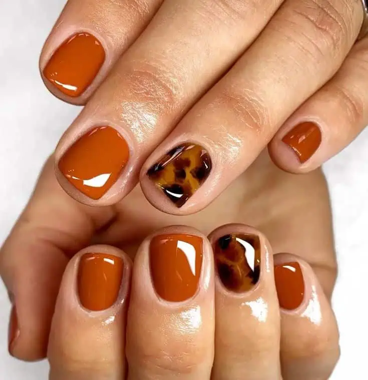 35 Stunning Burnt Orange Nails To Get You Ready For Fall | Fall gel nails,  Short gel nails, Orange nail designs - Rustic Orange Nail Ideas