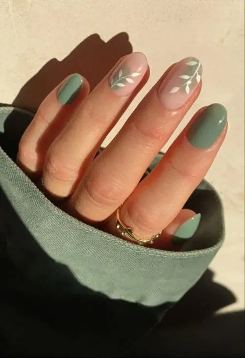 16 Sage Green Nails Worth Checking Out - Inspired Beauty - Earthy Sage Green Nail Designs