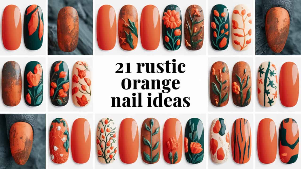 21 Cute Rustic Orange Nail Ideas