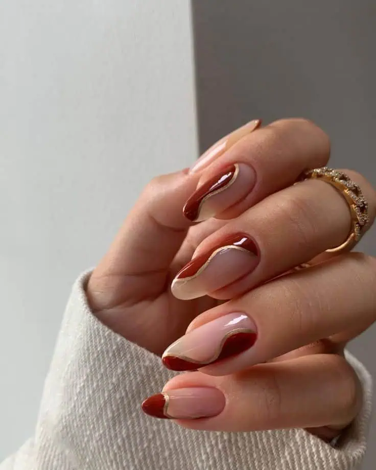 35 Stunning Burnt Orange Nails To Get You Ready For Fall - Rustic Orange Nail Ideas